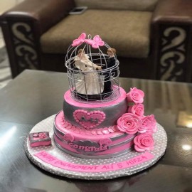 customized engagement cake