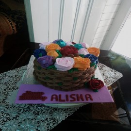 Flowers basket cake